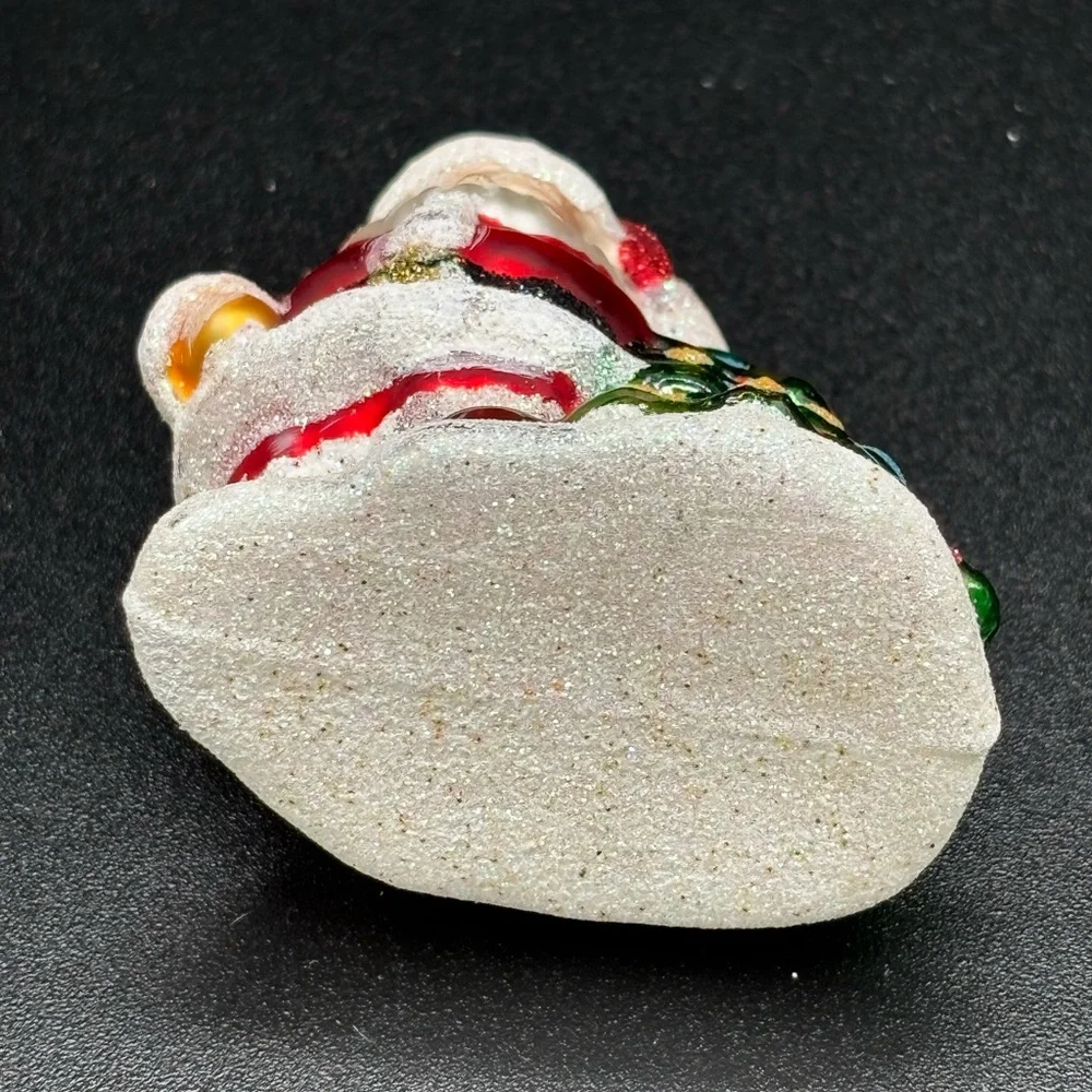 Vintage Small Blown Glass Santa Claus Christmas Ornament Impuls Poland 3